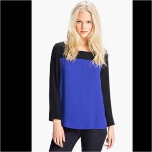 Joie Aliso cobalt and black top XS